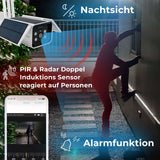 LUVISION WLAN Solar Kamera mit Solarzelle Solarpanel Solarkamera Tuya App Alexa kompatibel