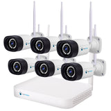 LUVISION WLAN Funk Video Überwachungssystem KI NVR 5MP Nachtsicht Farbe Mikrofon Wifi6