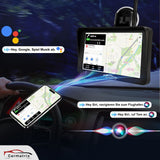 CARMATRIX Solar Rückfahrsystem PDC Einparksensoren mit Android Auto und Apple CarPlay
