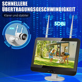 LUVISION Dual WLAN PTZ Surveillance System with Monitor 5MP, Microphone, Siren, Night Vision, AI Motion Tracking