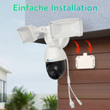 LUVISION LED Floodlight PTZ WiFi Security Camera with Motion Tracking Lamp AI Auto Tracking