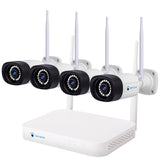 LUVISION WLAN Funk Video Überwachungssystem KI NVR 5MP Nachtsicht Farbe Mikrofon Wifi6
