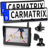 CARMATRIX DUO HD Solar Funk Rückfahrsystem mit 5" Monitor für Front und Heck (Versandrückläufer)