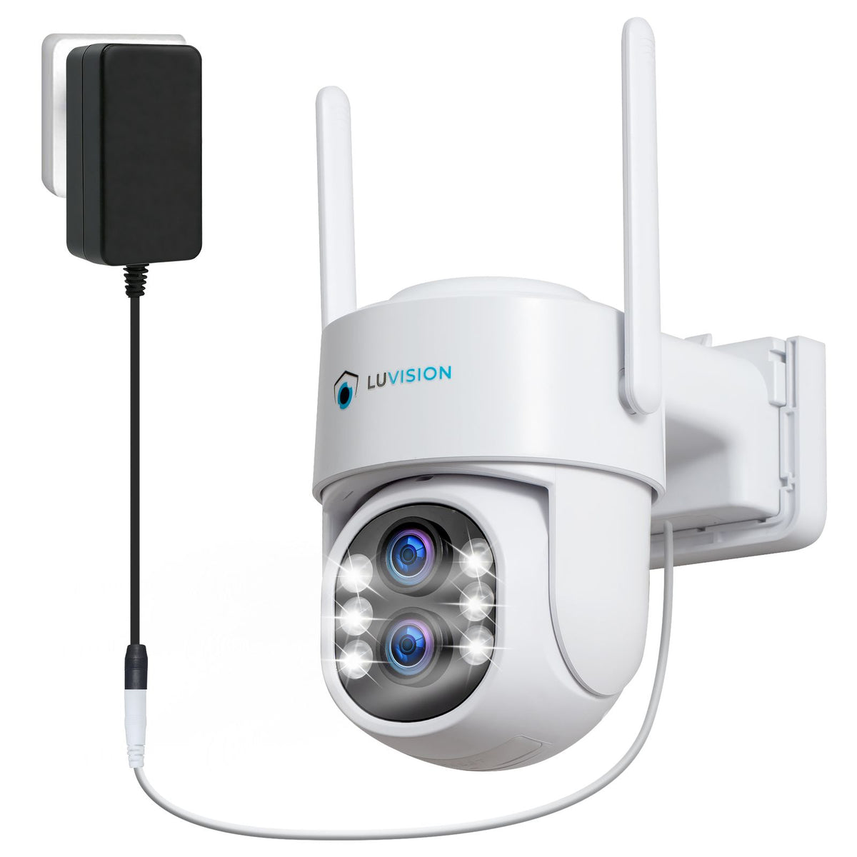 LUVISION 3MP+3MP Dual Linse PTZ WLAN Überwachungskamera KI Personenerkennung