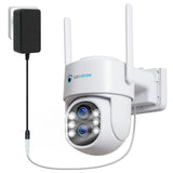 LUVISION 3MP+3MP Dual Linse PTZ WLAN Überwachungskamera KI Personenerkennung