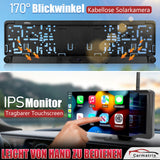 CARMATRIX Solar Rückfahrsystem PDC Einparksensoren mit Android Auto und Apple CarPlay