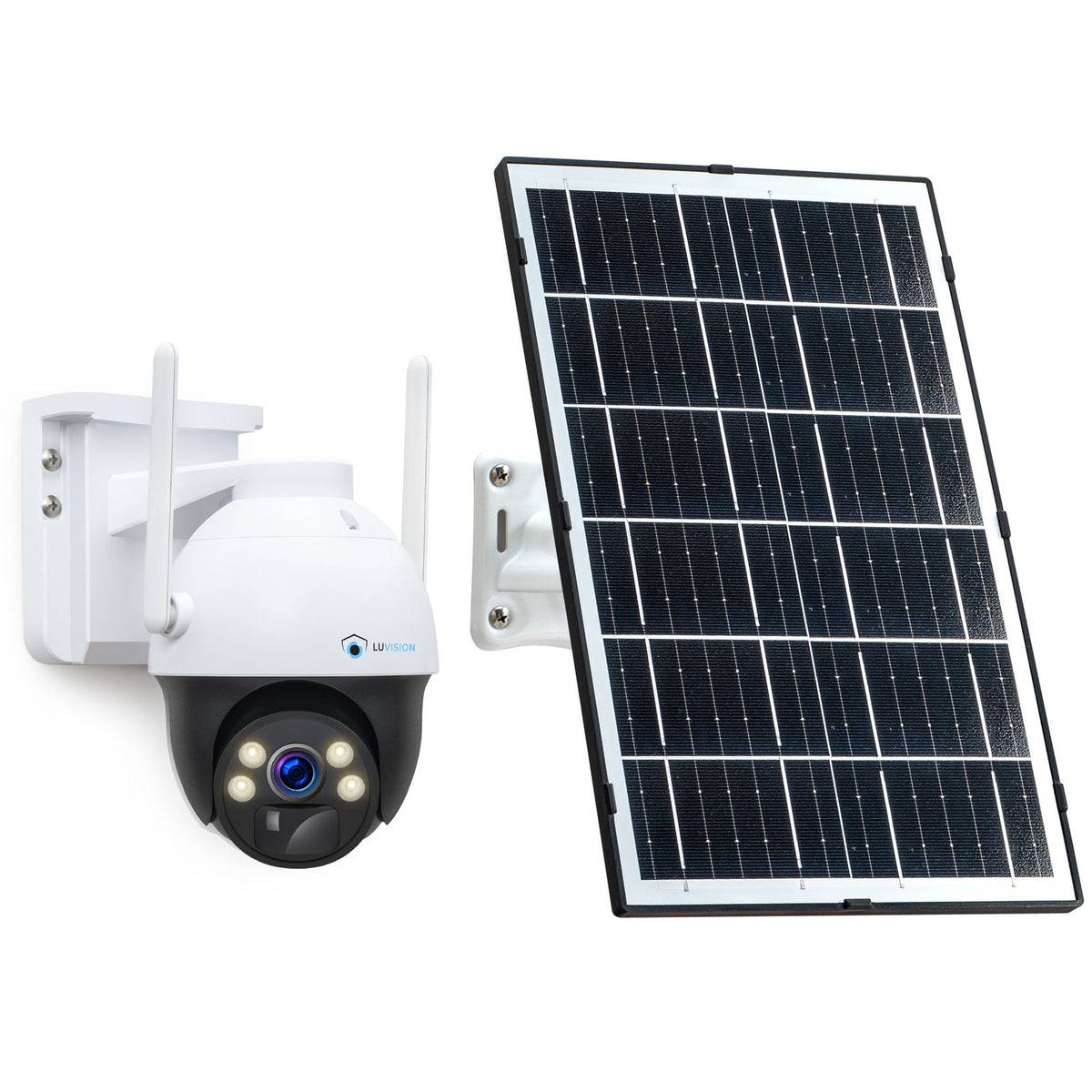 LUVISION 4G / LTE PTZ Solar Security Camera 4MP with SIM Card 24/7 Recording AOV, AI Motion Tracking