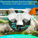 LUVISION LED Floodlight PTZ WiFi Security Camera with Motion Tracking Lamp AI Auto Tracking