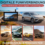 CARMATRIX HD Funk Rückfahrsystem mit 5" Monitor Nummernschild für EU & Österreich