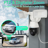 LUVISION LED Floodlight PTZ WiFi Security Camera with Motion Tracking Lamp AI Auto Tracking