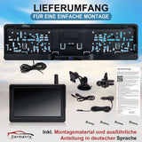 CARMATRIX HD Funk Rückfahrsystem mit 5" Monitor Nummernschild für EU & Österreich