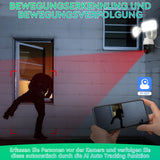 LUVISION LED Floodlight PTZ WiFi Security Camera with Motion Tracking Lamp AI Auto Tracking