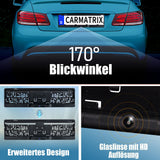 CARMATRIX HD Funk Rückfahrsystem mit 5" Monitor Nummernschild für EU & Österreich