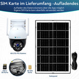 LUVISION 4G / LTE PTZ Solar Überwachungskamera 4MP mit SIM Karte KI Bewegungsverfolgung