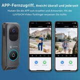 LUVISION WLAN Video Türklingel mit Gegensprechfunktion, 3MP Kamera, Bewegungserkennung, App