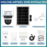 LUVISION 4G / LTE PTZ Solar Überwachungskamera 24/7 Aufzeichnung AOV SIM Karte KI Bewegungsverfolgung