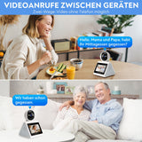 LUVISION PTZ Gegensprechkamera Video Anruf Kamera Telefonkamera WLAN Überwachungskamera Senioren Baby Überwachung Autotracking 4MP