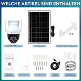 LUVISION 4G / LTE PTZ Solar Überwachungskamera 4MP mit SIM Karte KI Bewegungsverfolgung