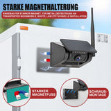 CARMATRIX Solar Rückfahrsystem mit 7" Monitor Rückfahrkamera mit Magnet Akku für Wohnmobil, Wohnwagen, Transporter