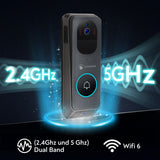 LUVISION WLAN Video Türklingel mit Gegensprechfunktion, 3MP Kamera, Bewegungserkennung, App