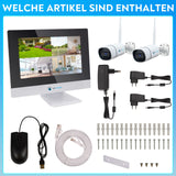 LUVISION Dual WiFi Wireless Camera Set Surveillance System with Monitor Cloud 4 to 8 IP Cameras & App