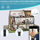 LUVISION WLAN Video Türklingel mit Gegensprechfunktion, 3MP Kamera, Bewegungserkennung, App
