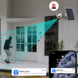 LUVISION 4G / LTE PTZ Solar Überwachungskamera 24/7 Aufzeichnung AOV SIM Karte KI Bewegungsverfolgung