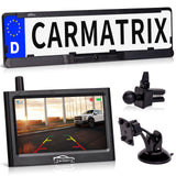 CARMATRIX Solar Wireless Reversing Camera with Monitor Reversing System Wireless with Solar Panel (Customer Return)