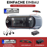 CARMATRIX Funk Einparkhilfe mit 3 PDC Sensoren im Kennzeichen Nummernschild kabellos