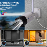 LUVISION WLAN Funk Video Überwachungssystem KI NVR 5MP Nachtsicht Farbe Mikrofon Wifi6