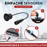 CARMATRIX Funk Einparkhilfe mit 3 PDC Sensoren im Kennzeichen Nummernschild kabellos