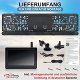 CARMATRIX HD Funk Rückfahrsystem mit 5" Monitor Kennzeichenhalter PDC Einparksensoren