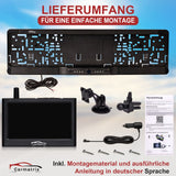 CARMATRIX Wireless Digital Reversing Camera in License Plate Holder with 4.3" Monitor Night Vision LEDs (without Solar)