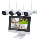 LUVISION Dual WiFi Wireless Camera Set Surveillance System with Monitor Cloud 4 to 8 IP Cameras & App
