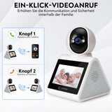 LUVISION PTZ Gegensprechkamera Video Anruf Kamera Telefonkamera WLAN Überwachungskamera Senioren Baby Überwachung Autotracking 4MP