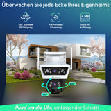LUVISION 4G / LTE PTZ Solar Überwachungskamera 24/7 Aufzeichnung AOV SIM Karte KI Bewegungsverfolgung