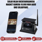 CARMATRIX Funk WLAN Solar Rückfahrkamera mit Magnet KI Personenerkennung mit APP