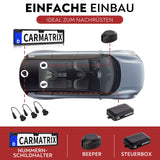 CARMATRIX Einparkhilfe Kfz-Kennzeichen Nummernschild mit drei PDC Sensoren KFZ mit Summer Ton
