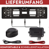 CARMATRIX Einparkhilfe Kfz-Kennzeichen Nummernschild mit drei PDC Sensoren KFZ mit Summer Ton