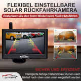 CARMATRIX Solar Funk Rückfahrkamera im Kennzeichen mit Monitor Rückfahrsystem Auto