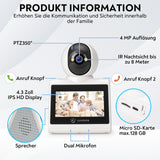 LUVISION PTZ Gegensprechkamera Video Anruf Kamera Telefonkamera WLAN Überwachungskamera Senioren Baby Überwachung Autotracking 4MP