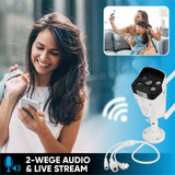 LUVISION 4G / LTE Spotlight 3MP IP Security Camera with SIM Mobile Phone Card Siren Outdoor