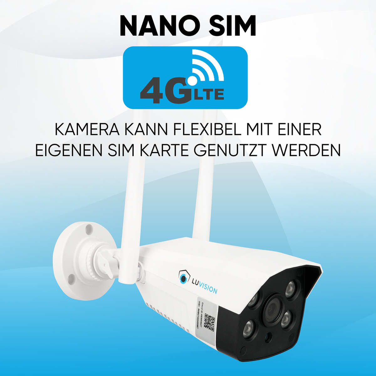 LUVISION 4G / LTE Spotlight 3MP IP Security Camera with SIM Mobile Phone Card Siren Outdoor