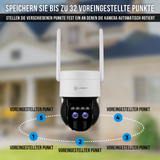 LUVISION 4G / LTE DUO PTZ Solar Überwachungskamera Kamera für SIM Karte 12x opt. Zoom Sirene