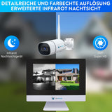 LUVISION Dual WiFi Wireless Camera Set Surveillance System with Monitor Cloud 4 to 8 IP Cameras & App