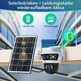 LUVISION 4G / LTE PTZ Solar Überwachungskamera 24/7 Aufzeichnung AOV SIM Karte KI Bewegungsverfolgung