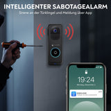 LUVISION WLAN Video Türklingel mit Gegensprechfunktion, 3MP Kamera, Bewegungserkennung, App
