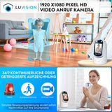 LUVISION 2er Set PTZ Gegensprechkamera Video Anruf Kamera Telefonkamera WLAN Überwachungskamera Senioren Baby Autotracking