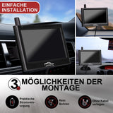 CARMATRIX Funk Rückfahrkamera Digital im Nummernschildhalter mit 4,3" Monitor Nachtsicht LED's (Versandrückläufer)