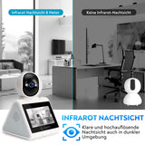 LUVISION 2er Set PTZ Gegensprechkamera Video Anruf Kamera Telefonkamera WLAN Überwachungskamera Senioren Baby Überwachung Autotracking 4MP